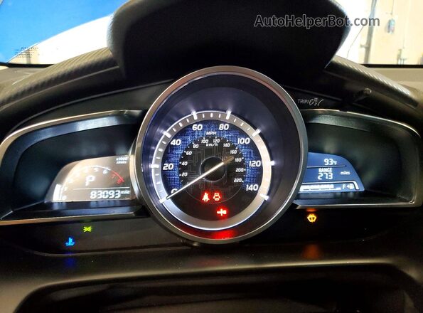 3MYDLBYV7HY162375 2017 TOYOTA YARIS Blue Instrument cluster view