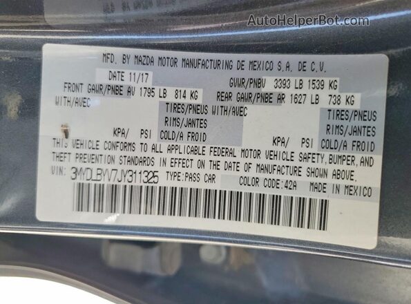 3MYDLBYV7JY311325 2018 TOYOTA YARIS Серый Вид подкапотного пространства