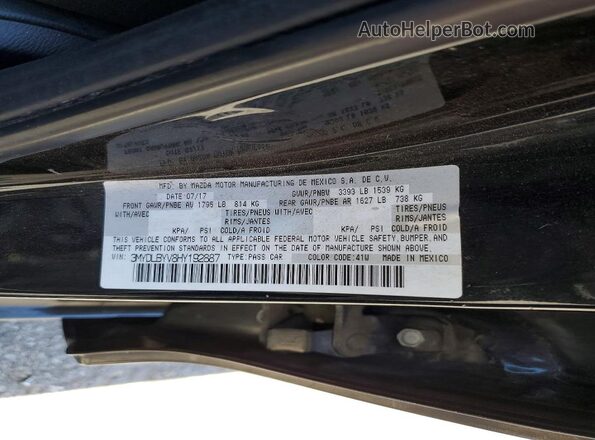 3MYDLBYV8HY192887 2017 TOYOTA YARIS Black Engine compartment view