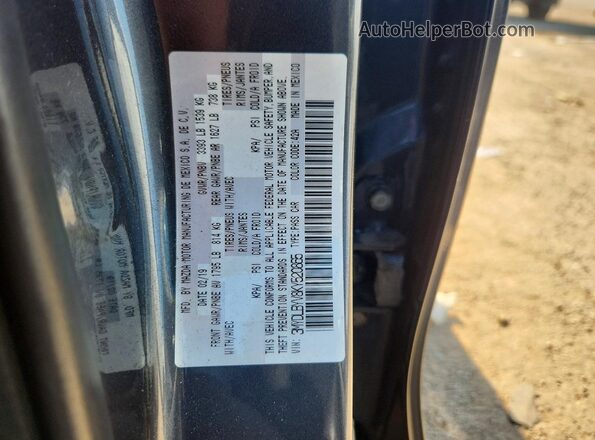 3MYDLBYV8KY520865 2019 TOYOTA YARIS Gray Vista de la etiqueta del VIN