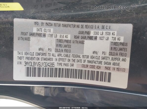 3MYDLBYV9JY324285 2018 TOYOTA YARIS IA Dark Blue Vista del compartimento del motor