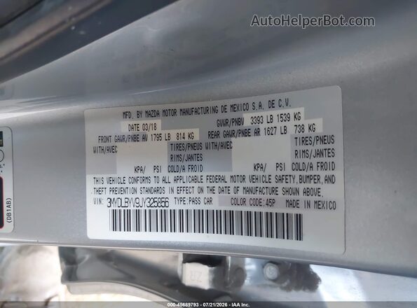 3MYDLBYV9JY325856 2018 TOYOTA YARIS IA Gray Вид підкапотного простору