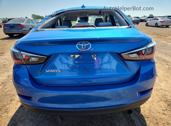 3MYDLBYV9KY527520 2019 TOYOTA YARIS Blue Rear view