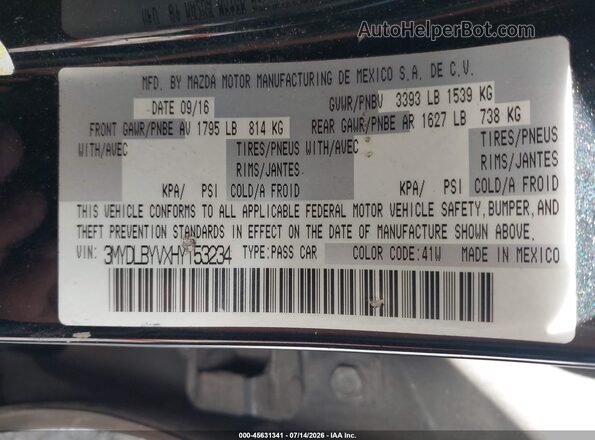3MYDLBYVXHY153234 2017 TOYOTA YARIS IA Black Вид підкапотного простору