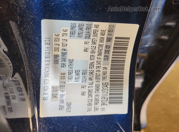 3MYDLBYVXJY310489 2018 TOYOTA YARIS Blue VIN sticker view