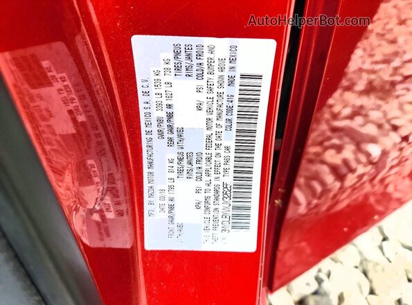 3MYDLBYVXJY326255 2018 TOYOTA YARIS Red Engine compartment view