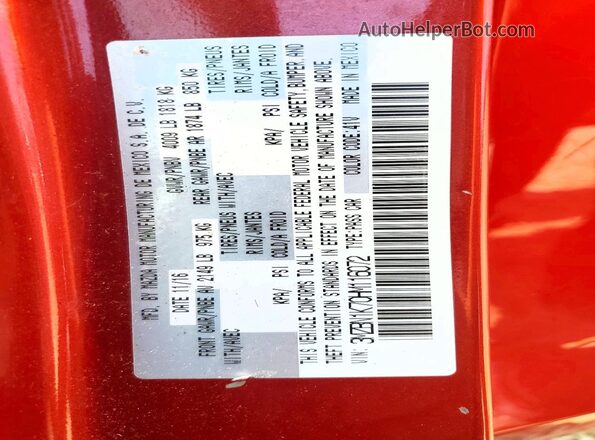 3MZBN1K70HM116072 2017 MAZDA 3 Red Շարժիչի բաժամունքի տեսք