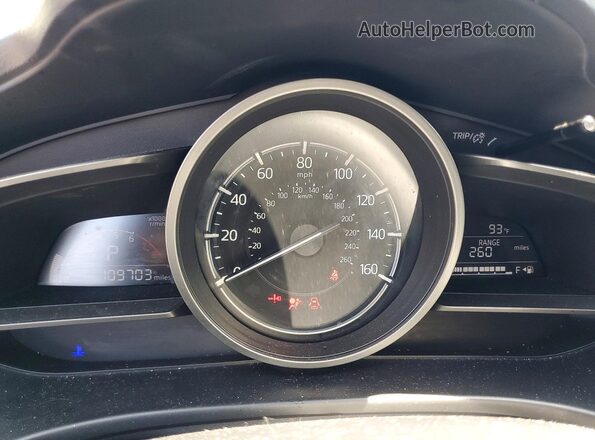 3MZBN1L38JM242441 2018 MAZDA 3 Blue ხელსაწყოთა პანელის ხედი