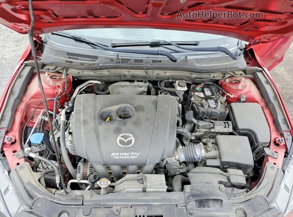 3MZBN1L3XJM197616 2018 MAZDA 3 Red Widok wnętrza z tyłu