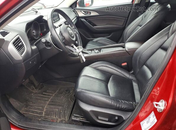 3MZBN1L3XJM197616 2018 MAZDA 3 Red Widok wnętrza z przodu
