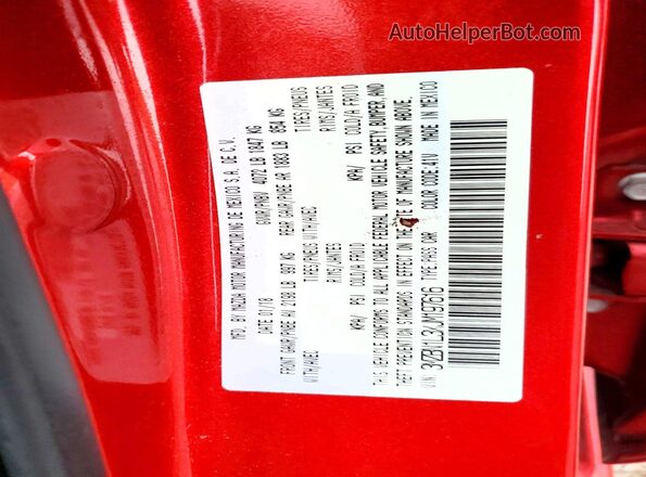 3MZBN1L3XJM197616 2018 MAZDA 3 Red Widok komory silnika
