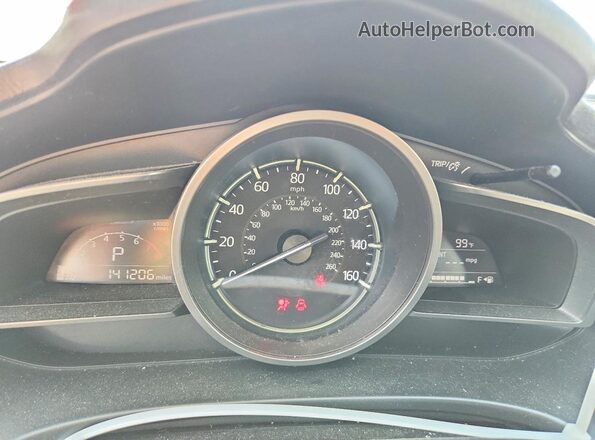 3MZBN1L70HM114322 2017 MAZDA 3 Burgundy ხელსაწყოთა პანელის ხედი