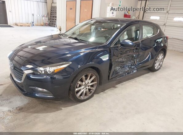 3MZBN1L74HM142852 2017 MAZDA 3 Blue Առջևի ձախ երեք քառորդ տեսարան