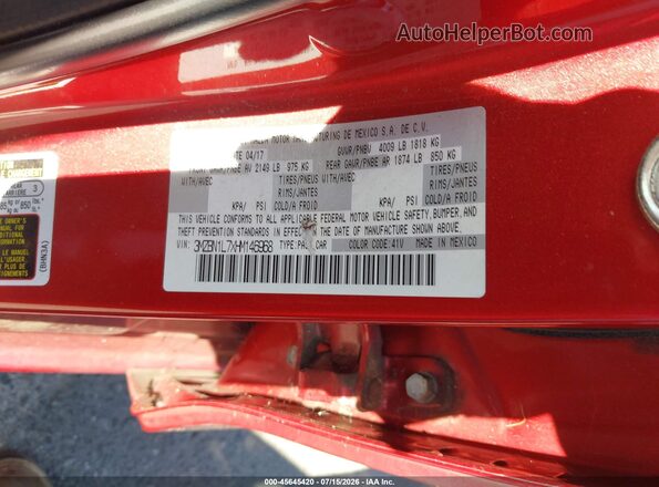 3MZBN1L7XHM146968 2017 MAZDA 3 Red Vista del compartimento del motor