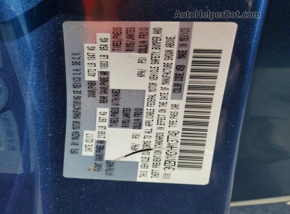 3MZBN1M31HM137748 2017 MAZDA 3 Blue VIN კოდის სტიკერის ხედი