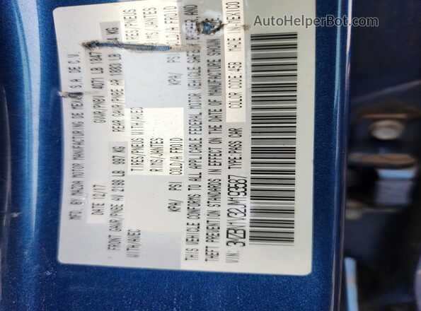 3MZBN1V32JM193587 2018 MAZDA 3 Синий Вид подкапотного пространства