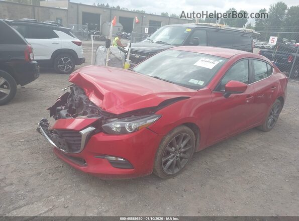 3MZBN1V34JM250727 2018 MAZDA 3 Red Առջևի ձախ երեք քառորդ տեսարան