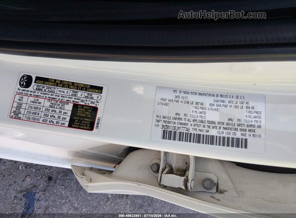 3MZBN1V38JM177748 2018 MAZDA 3 White Widok komory silnika