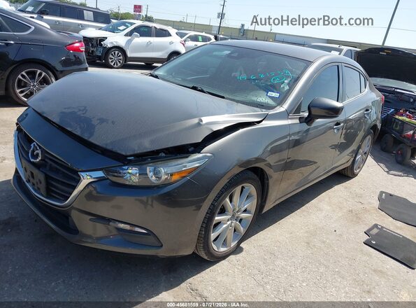3MZBN1V70HM125334 2017 MAZDA 3 Gray Առջևի ձախ երեք քառորդ տեսարան