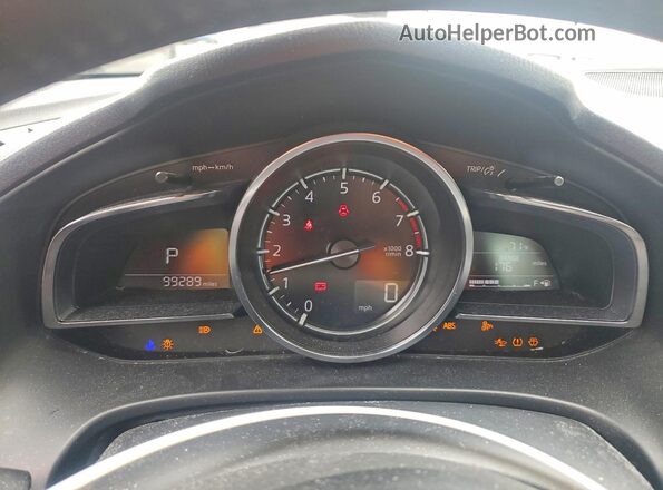 3MZBN1W35JM159559 2018 MAZDA 3 Red Instrument cluster view