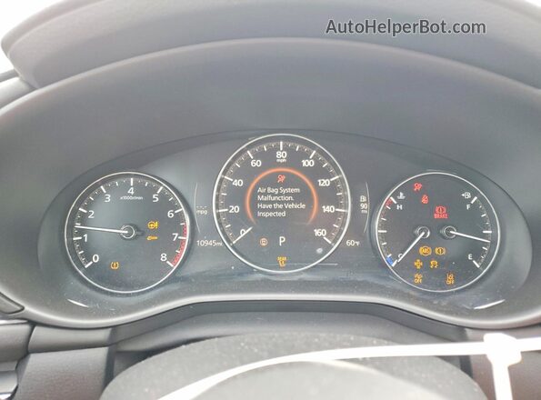 3MZBPAAM9SM456040 2025 MAZDA 3 White Instrument cluster view