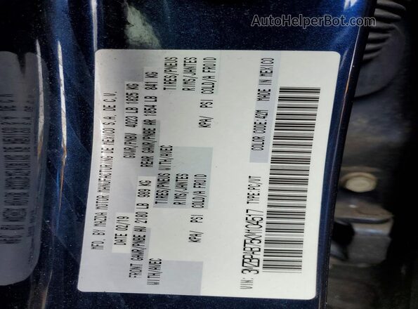 3MZBPAB75KM104517 2019 MAZDA 3 Blue Widok komory silnika