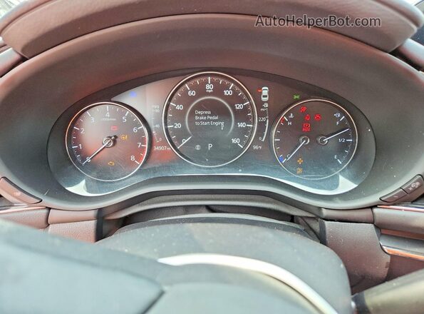 3MZBPACL1NM317657 2022 MAZDA 3 Burgundy Սարքավորումների վահանակի տեսք