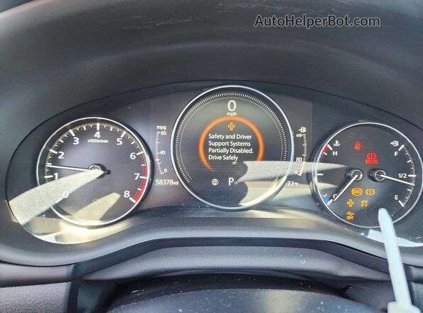 3MZBPACL2NM316453 2022 MAZDA 3 Gray Widok zestawu wskaźników