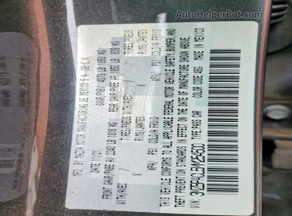 3MZBPACL5MM254500 2021 MAZDA 3 Gray Vista del compartimento del motor