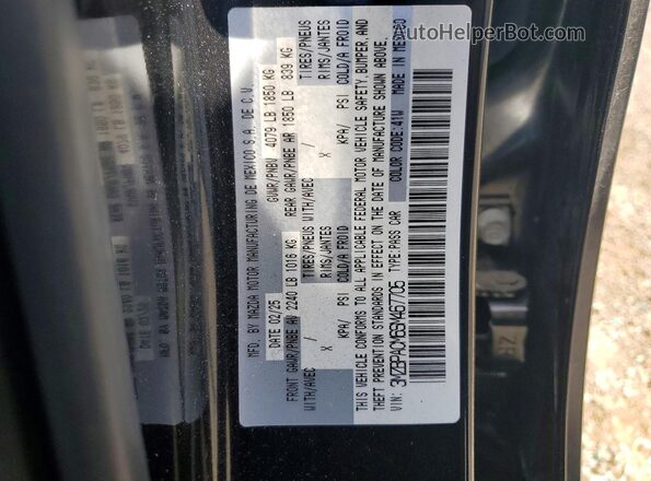 3MZBPACM6SM467705 2025 MAZDA 3 Black ძრავის განყოფილების ხედი