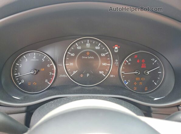 3MZBPACMXSM477458 2025 MAZDA 3 White Вид щитка приладів