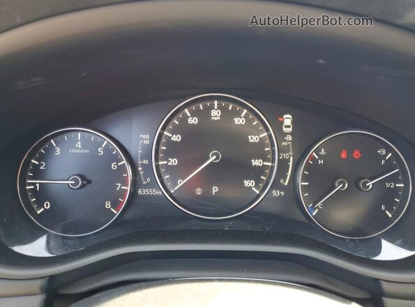 3MZBPADL3KM110178 2019 MAZDA 3 Burgundy Instrument cluster view
