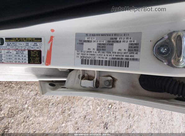 3MZBPAEMXKM101257 2019 MAZDA 3 White წინა ხედი