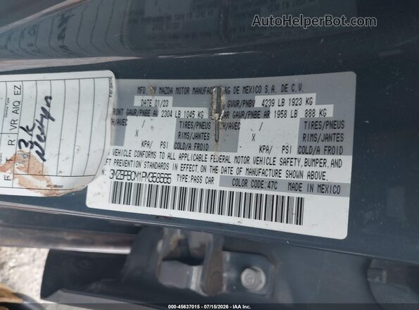 3MZBPBCM1PM358565 2023 MAZDA 3 Gray Vista del compartimento del motor