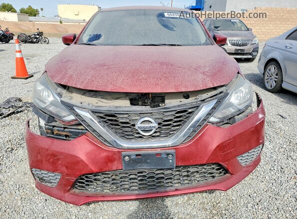3N1AB7AD4HL603110 2017 NISSAN SENTRA Red Widok z przodu
