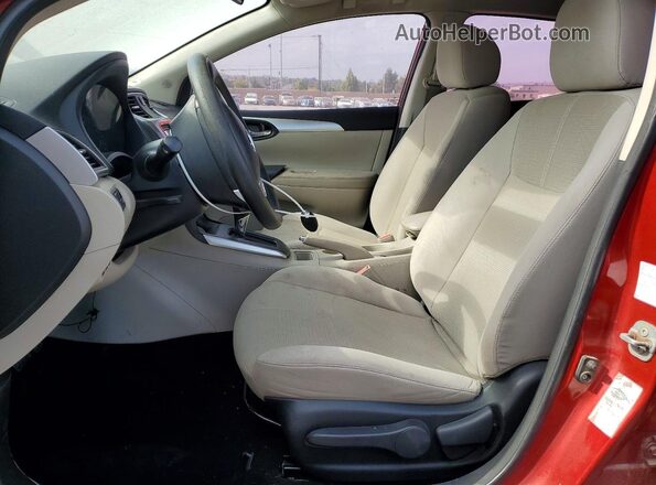 3N1AB7AD4HL603110 2017 NISSAN SENTRA Red Widok wnętrza z przodu