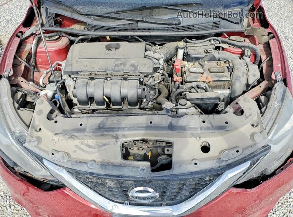 3N1AB7AD4HL603110 2017 NISSAN SENTRA Red Widok wnętrza z tyłu