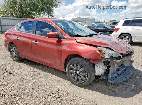 3N1AB7AP0GL645511 2016 NISSAN SENTRA Maroon Front right