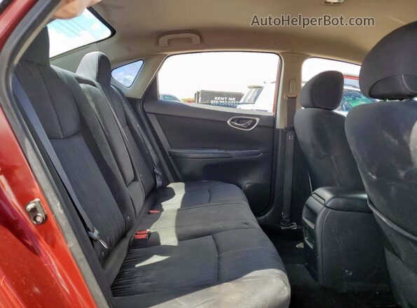 3N1AB7AP0GL645511 2016 NISSAN SENTRA Maroon Rear seats view
