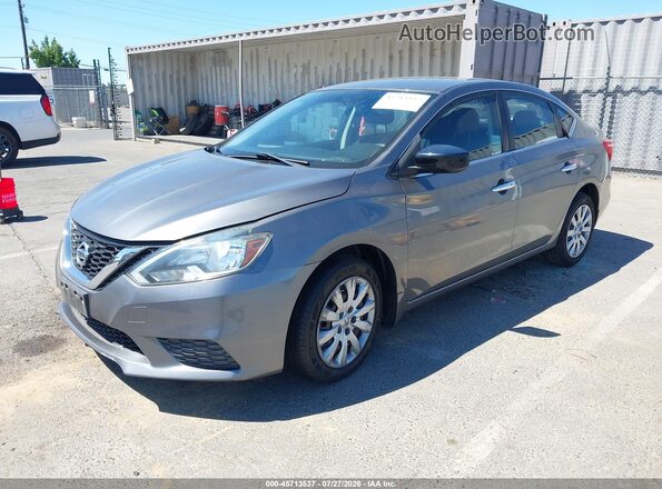 3N1AB7AP0GL652894 2016 NISSAN SENTRA Gray Vista tres cuartos delantera izquierda