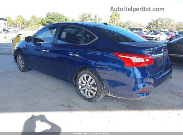 3N1AB7AP0GL653415 2016 NISSAN SENTRA Dark Blue Rear left