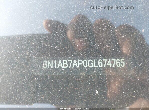 3N1AB7AP0GL674765 2016 NISSAN SENTRA Gray Вид підкапотного простору