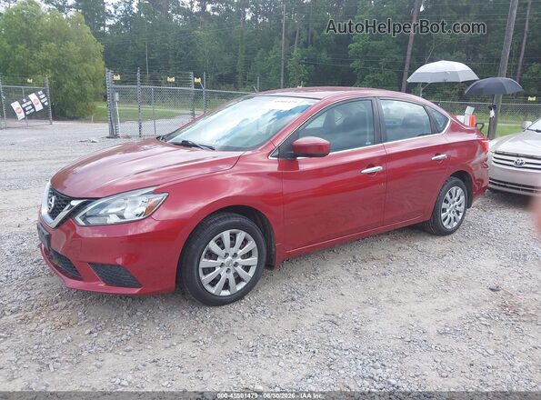 3N1AB7AP0GL676659 2016 NISSAN SENTRA Red Առջևի ձախ երեք քառորդ տեսարան