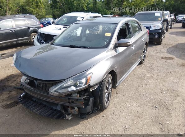 3N1AB7AP0GY338519 2016 NISSAN SENTRA Gray Առջևի ձախ երեք քառորդ տեսարան