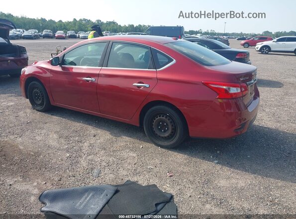 3N1AB7AP0HL643758 2017 NISSAN SENTRA Red უკანა მარცხენა