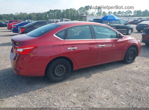 3N1AB7AP0HL643758 2017 NISSAN SENTRA Red უკანა მარჯვენა