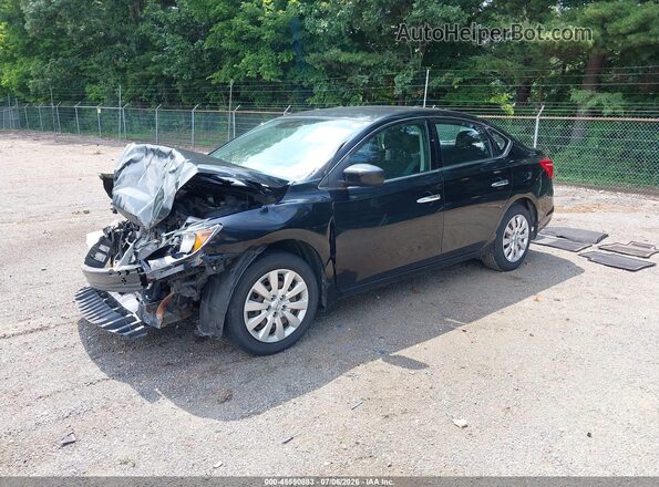 3N1AB7AP0HL650483 2017 NISSAN SENTRA Black Առջևի ձախ երեք քառորդ տեսարան