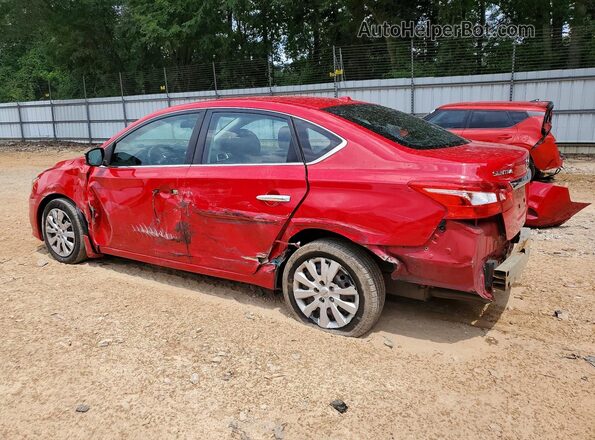 3N1AB7AP0HL714411 2017 NISSAN SENTRA Red Rear left