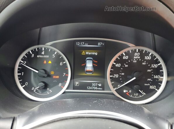 3N1AB7AP0HL714411 2017 NISSAN SENTRA Red Instrument cluster view