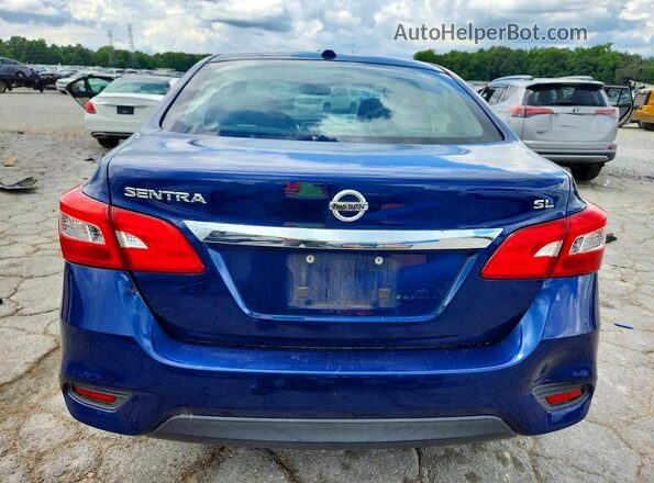 3N1AB7AP0HY205275 2017 NISSAN SENTRA Blue Rear view